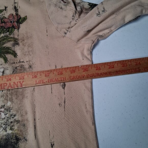 CJ Banks Hawaii Shirt Plus Size 1X Y2K Aloha Polynesian All Over Print Tiki - Picture 4 of 16